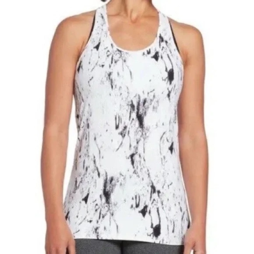 Calia Athletic Fitted Tank Top in Marble Print racerback top. Sz-XXL. BB16